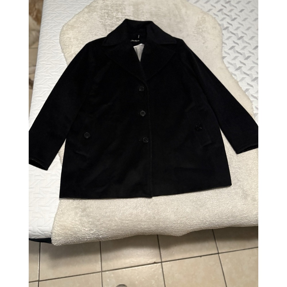 Calvin Klein Women's Black Peacoat Wool Blend Jacket Size 2X Plus